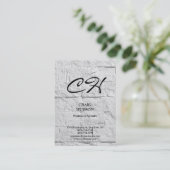 Chubby Monogram Wall Brick Design Business Card Visitenkarte (Stehend Vorderseite)