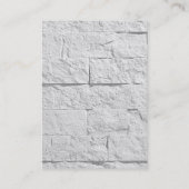 Chubby Monogram Wall Brick Design Business Card Visitenkarte (Rückseite)