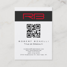 Chubby Monogram White Red QR Code