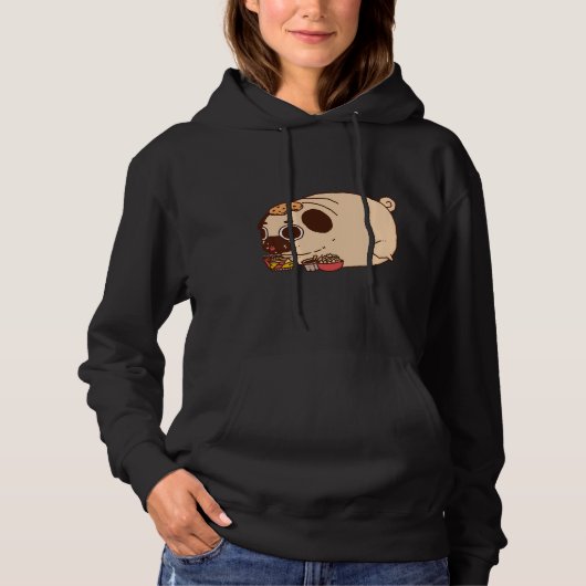 Chubby Mops isst klassischen T - Shirt 886 (Vorderseite)