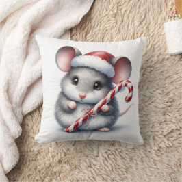 Chubby Mouse mit Candy Cane Kissen