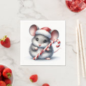 Chubby Mouse mit Candy Cane Serviette (Beispiel)