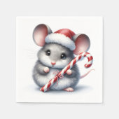 Chubby Mouse mit Candy Cane Serviette (Vorderseite)