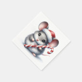 Chubby Mouse mit Candy Cane Serviette (Ecke)
