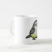 Chubby Olive Quaker Parrot Kaffeetasse (Vorderseite Links)