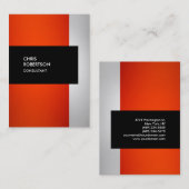 Chubby Orange Gray Black Creative Business Card Visitenkarte (Vorne/Hinten)