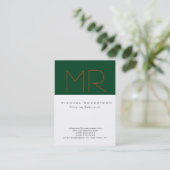 Chubby Orange Green White Clean Business Card Visitenkarte (Stehend Vorderseite)