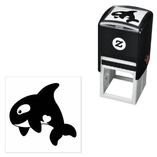 Chubby Orca Whale Permastempel (Beispiel)