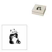 Chubby Panda Bear mit Bamboo Gummistempel (Stempel)