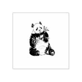 Chubby Panda Bear mit Bamboo Gummistempel (Prägung)