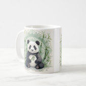 Chubby-Panda in einer Lotus-Pose Kaffeetasse (Vorderseite Links)