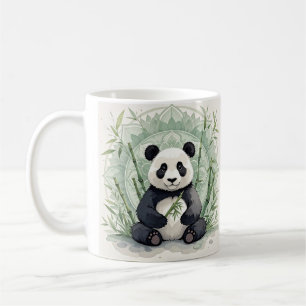 Chubby-Panda in einer Lotus-Pose Kaffeetasse