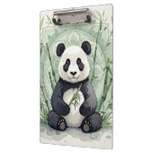 Chubby-Panda in einer Lotus-Pose Klemmbrett (Links)