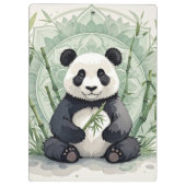 Chubby-Panda in einer Lotus-Pose Klemmbrett (Rückseite)