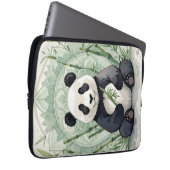 Chubby-Panda in einer Lotus-Pose Laptopschutzhülle (Vorne Rechts)