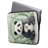 Chubby-Panda in einer Lotus-Pose Laptopschutzhülle (Vorderseite Links)