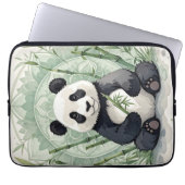 Chubby-Panda in einer Lotus-Pose Laptopschutzhülle (Vorderseite)