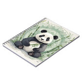 Chubby-Panda in einer Lotus-Pose Notizblock (Linke Seite)