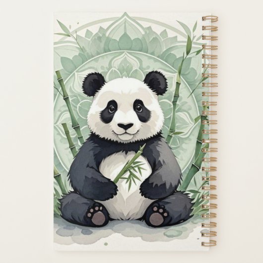Chubby-Panda in einer Lotus-Pose Planer (Rückseite)