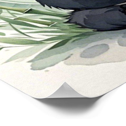 Chubby-Panda in einer Lotus-Pose Poster (Ecke)