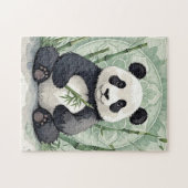 Chubby-Panda in einer Lotus-Pose Puzzle (Horizontal)