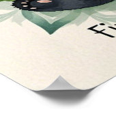 Chubby Panda sitzend in Lotus Pose Zen Poster (Ecke)