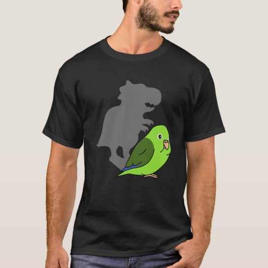 Chubby Parrotlet rex Niedlich Parrot Doodle Dinosa T-Shirt (Vorderseite)
