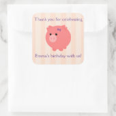 Chubby Pig mit PInk Stripes Stickers (Tasche)