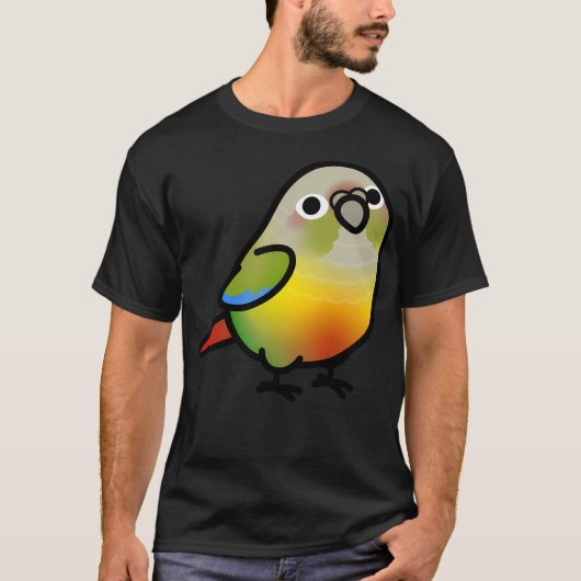 Chubby Pineaple Green Cheek Conure T-Shirt (Vorderseite)