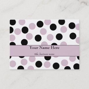 Chubby Pink und Black Polka Dot Business Card Visitenkarte