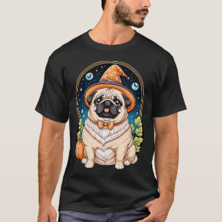"Chubby Pug in Hexenhut Halloween-Kunstserie Ador T-Shirt