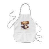 Chubby Raccoon mit benutzerdefinierbarem Namenssch Kinderschürze (Vorne)
