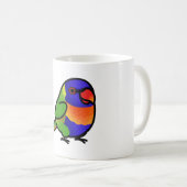 Chubby Rainbow Lorikeet Kaffeetasse (VorderseiteRechts)