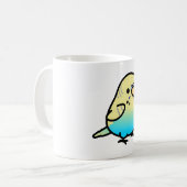 Chubby Rainbow Spangle Budgie - Männlich Kaffeetasse (Vorderseite Links)