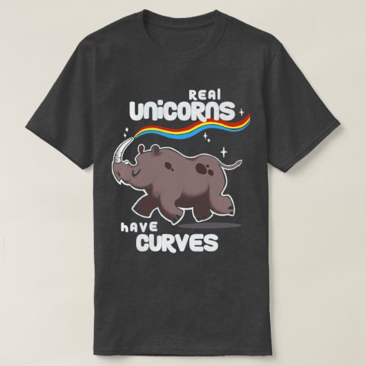 Chubby Real Unicorns Funny Inspiration Quote Cut T-Shirt (Design vorne)