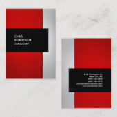 Chubby Red Gray Black Creative Business Card Visitenkarte (Vorne/Hinten)