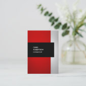 Chubby Red Gray Black Creative Business Card Visitenkarte (Stehend Vorderseite)