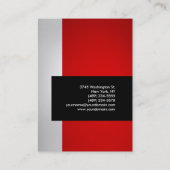 Chubby Red Gray Black Creative Business Card Visitenkarte (Rückseite)