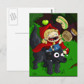Chubby Red Riding Hood Postkarte (Vorne/Hinten)