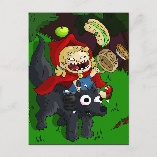 Chubby Red Riding Hood Postkarte (Vorderseite)