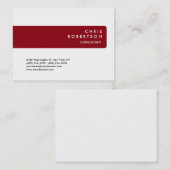 Chubby Red Strip White Background Business Card Visitenkarte (Vorne/Hinten)