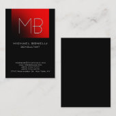 Chubby Red Stripe schwarze Hintergrund Visitenkart Visitenkarte (Vorne/Hinten)