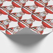 Chubby Rolly Polly Santa Wrapping Paper Geschenkpapier (Ecke)