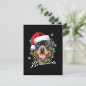 Chubby Rottweiler Dog Weihnachten RSVP Karte (Stehend Vorderseite)