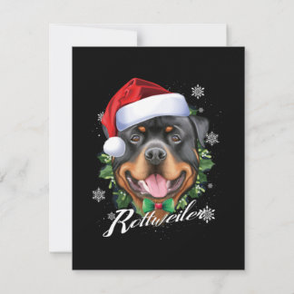 Chubby Rottweiler Dog Weihnachten RSVP Karte