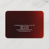 Chubby Rounded Corner Dark Red Business Card Visitenkarte (Rückseite)