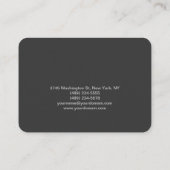Chubby Rounded Corner Script Grau Business Card Visitenkarte (Rückseite)