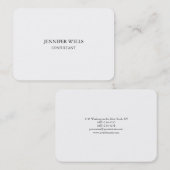 Chubby Schlicht Simple White Attraktiv Minimalisti Visitenkarte (Vorne/Hinten)