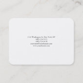 Chubby Schlicht Simple White Attraktiv Minimalisti Visitenkarte (Rückseite)