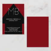 Chubby Schwarz Pfeil roter Hintergrund modern Visitenkarte (Vorne/Hinten)